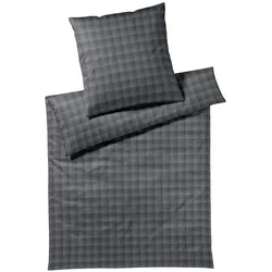 Joop! Bettwäsche Soft Checks - 155x220cm + 80x80cm	45000-09 anthracite