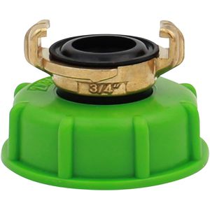 Graf IBC-Adapter 874742, aus Kunststoff, für S60x6 Gewinde, mit 3/4 Zoll Schnellkupplung