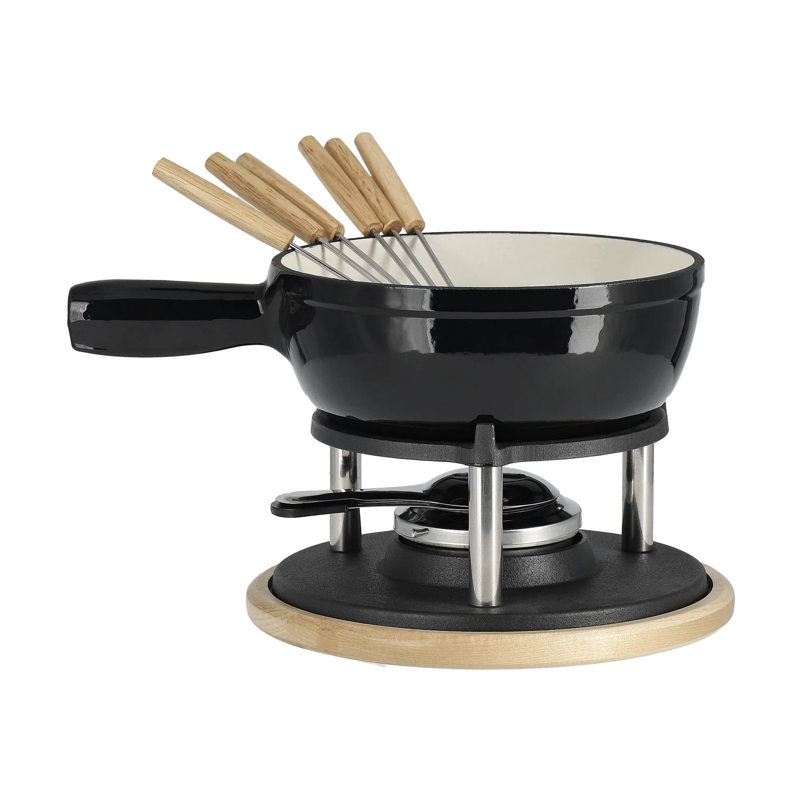 Nordwik Geëmailleerde fonduepan Zwart, 1,8 l