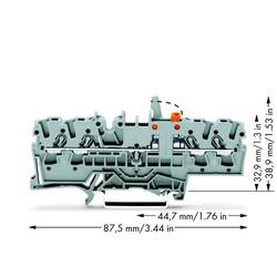 WAGO 2002-1871/401-000 Trennklemme 5.20 mm Zugfeder Belegung: L Grau 50 St. Package