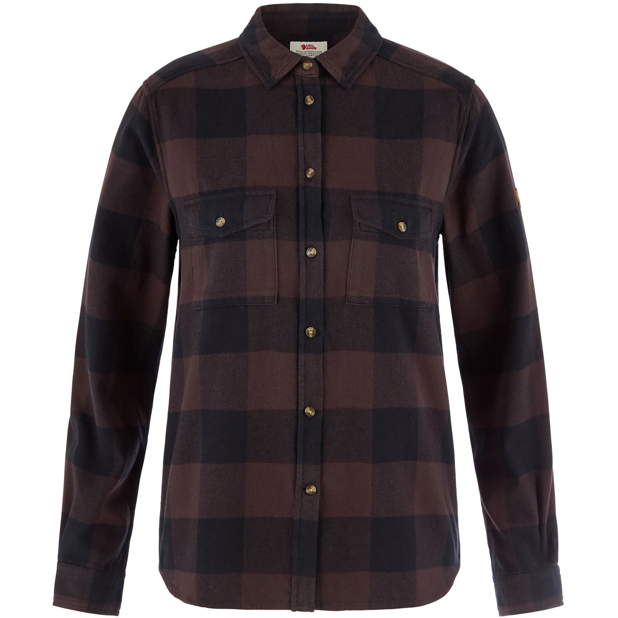 Fjällräven Övik Heavy Flannel Damen Blusen schwarz Größe M Lifestyle Widerstandsfähig