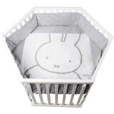 Laufgitter ROBA "miffy, weiß, 6-eckig", Baby, weiß, Laufställe Laufgitter, mit Stoffeinlage und Nestchen