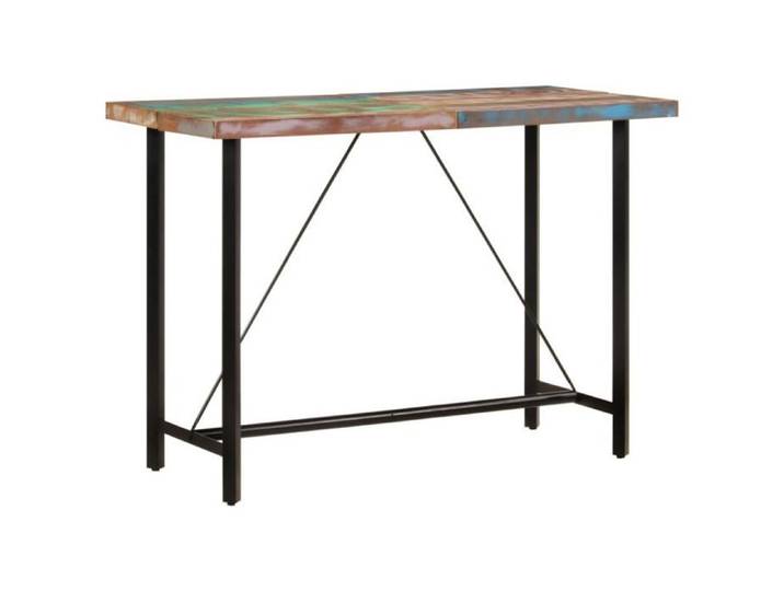 Mange-debout - table de bar - table haute Vidaxl Table de bar 150x70x107 cm bois massif de récupération et fer