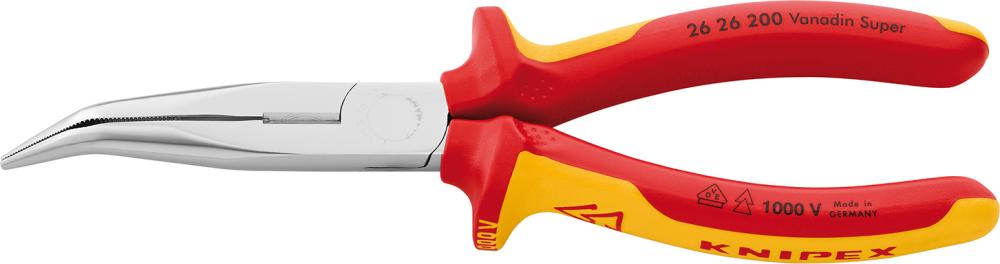 KNIPEX Storchschnabelzange VDE gebogen mit Mehrkomponenten-Griffen 200mm