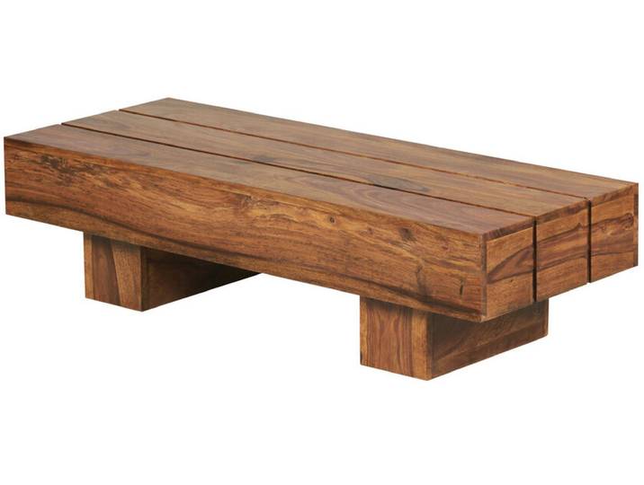 Couchtisch Marcalli 120x45 Massivholz Sheesham