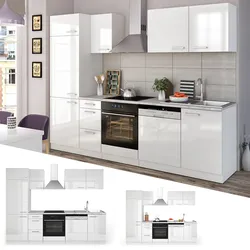 Vicco Küche 270 cm Küchenzeile Küchenblock Einbauküche Weiß Hochglanz
