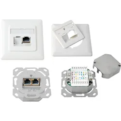 RJ45 2UP C6A-U - RJ45-Anschlußdose, CAT.6A, UP, unten/ oben