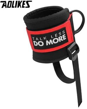 Inspired Living AOLIKES Adjustable Ankle Straps For Cable Machines Gym Cuffs For Glute And Leg Workouts red