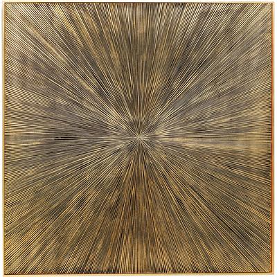 Bild mit Rahmen KARE DESIGN "Objektbild Illumino 120x120cm", gold (farbe bild(er): goldfarben), B:120cm H:120cm T:4cm, Bilder