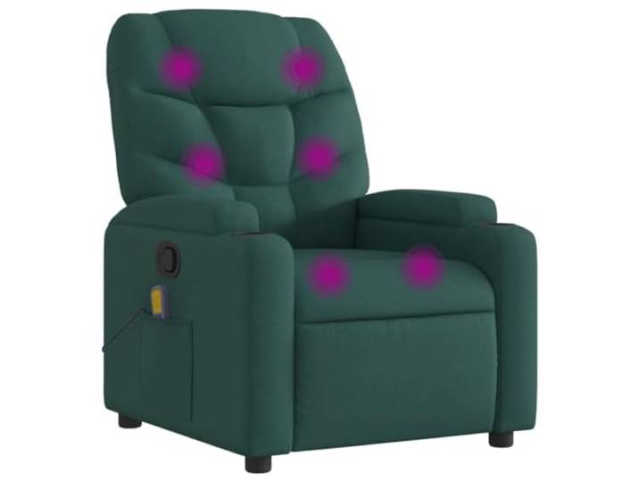 vidaXL Massagesessel Dunkelgrün Stoff