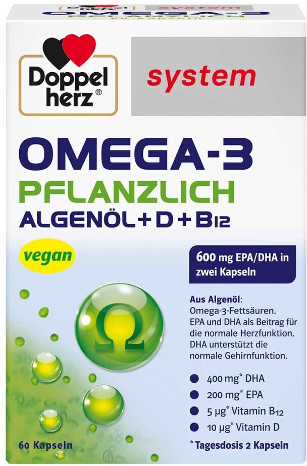 Doppelherz Omega-3 pflanzlich system Kapseln 60stk