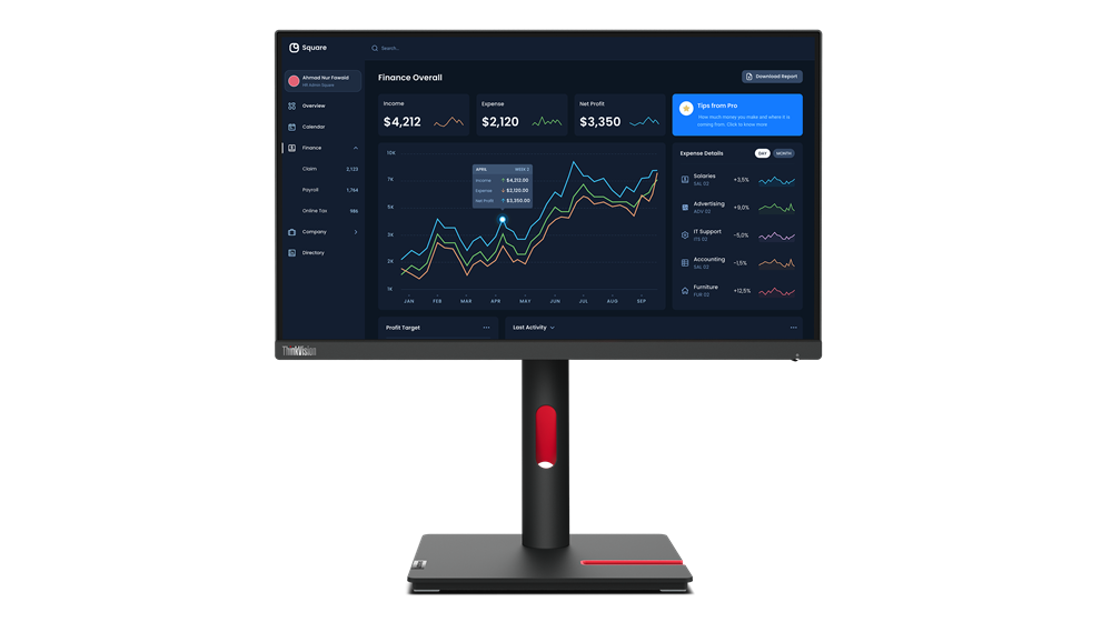 Lenovo ThinkVision T22i-30 21.5 Zoll Full HD IPS Panel 16:9 Monitor