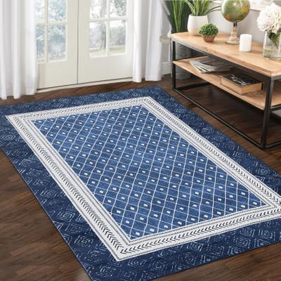 Garvee Modern Geometric Diamond Bordered Area Rug