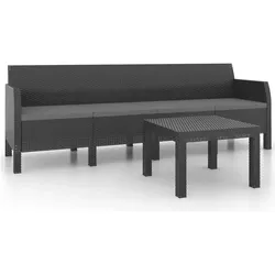 vidaXL, Gartenlounge, Beconina (4-Sitzer + Tisch)