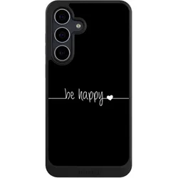 Nivocase Hülle für Samsung Galaxy S25 FE Handyhülle NIVOcore Case Schwarz Glück Sprüche Statement (Samsung Galaxy S25 FE), Smartphone Hülle, Schwarz