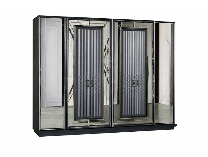JVmoebel Kleiderschrank Exklusiver Kleiderschrank mit Spiegelglas für Schlafzimmer Made in Europa