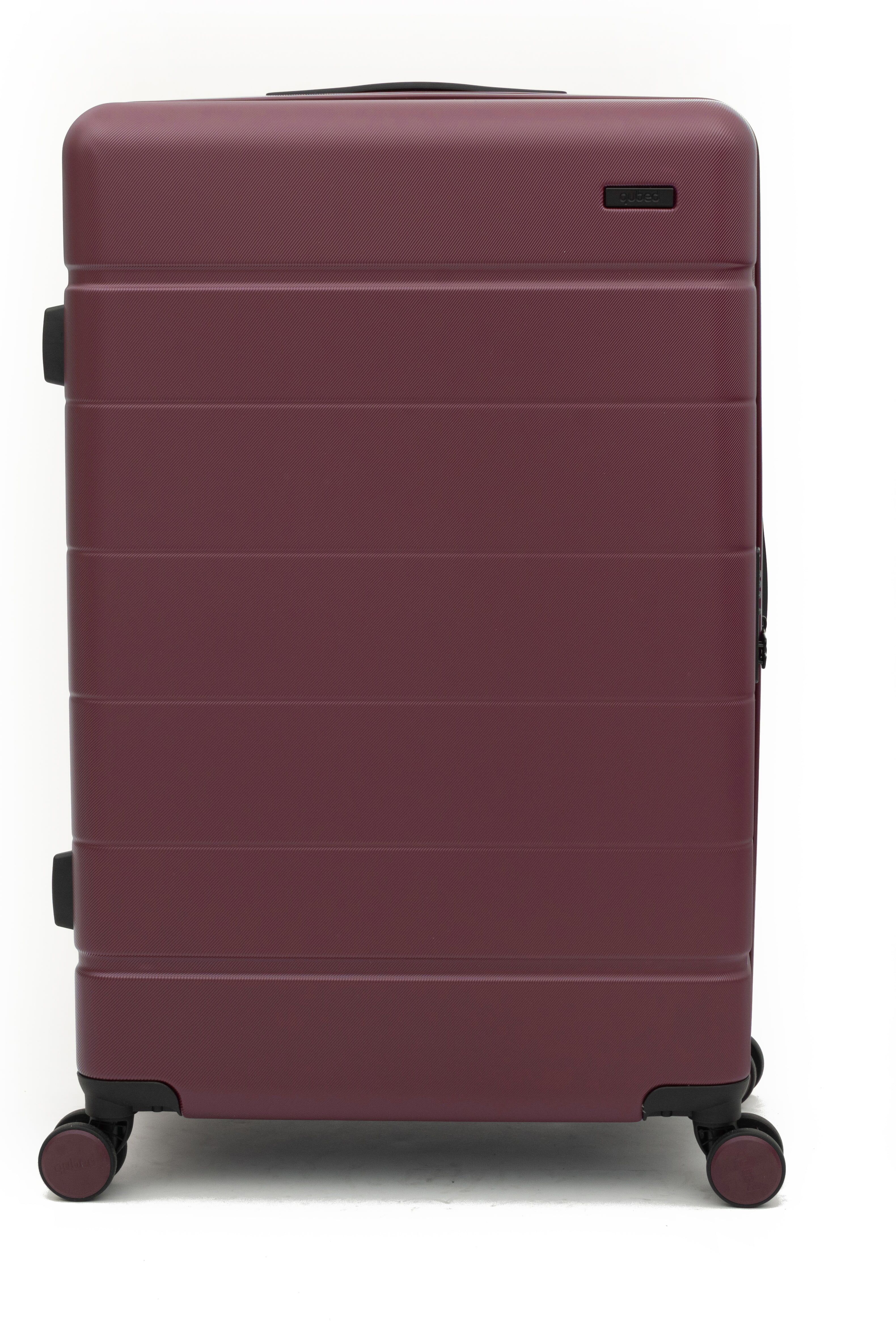 Qubed Roam 77cm 4-Wheel Large Suitcase - Wine