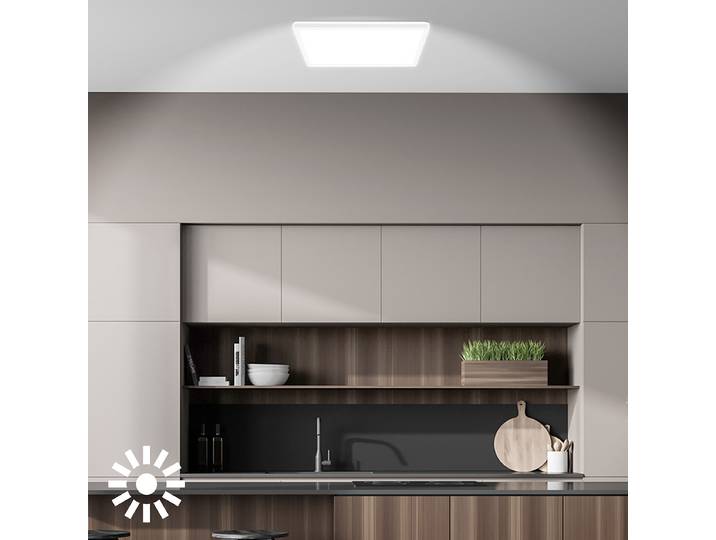 Plafonnier LED Tava A 29 x 29cm Blanc/Blanc polypropylène LED Module LED