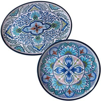 Certified International Nancy Green 'Talavera' Floral Platters (Set of 2)