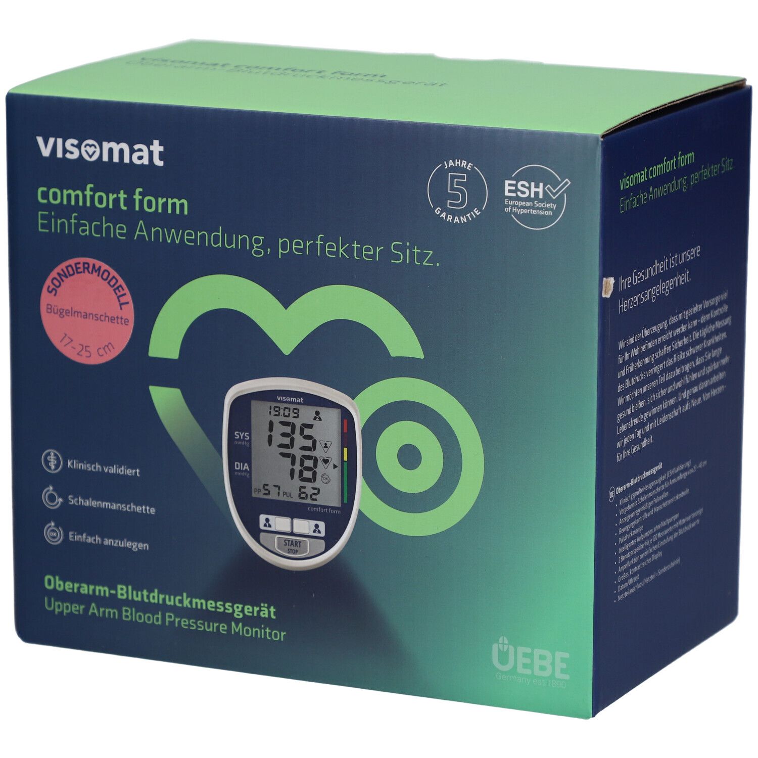 Visomat comfort form Oberarm BDM m.kl.Man.17-25cm 1 St Nicht relevant