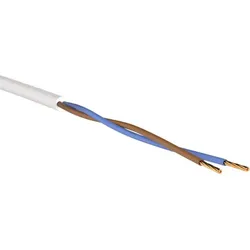 H05VV-F 2x1,5 - PVC-Schlauchleitung, weiß, Ring 100m