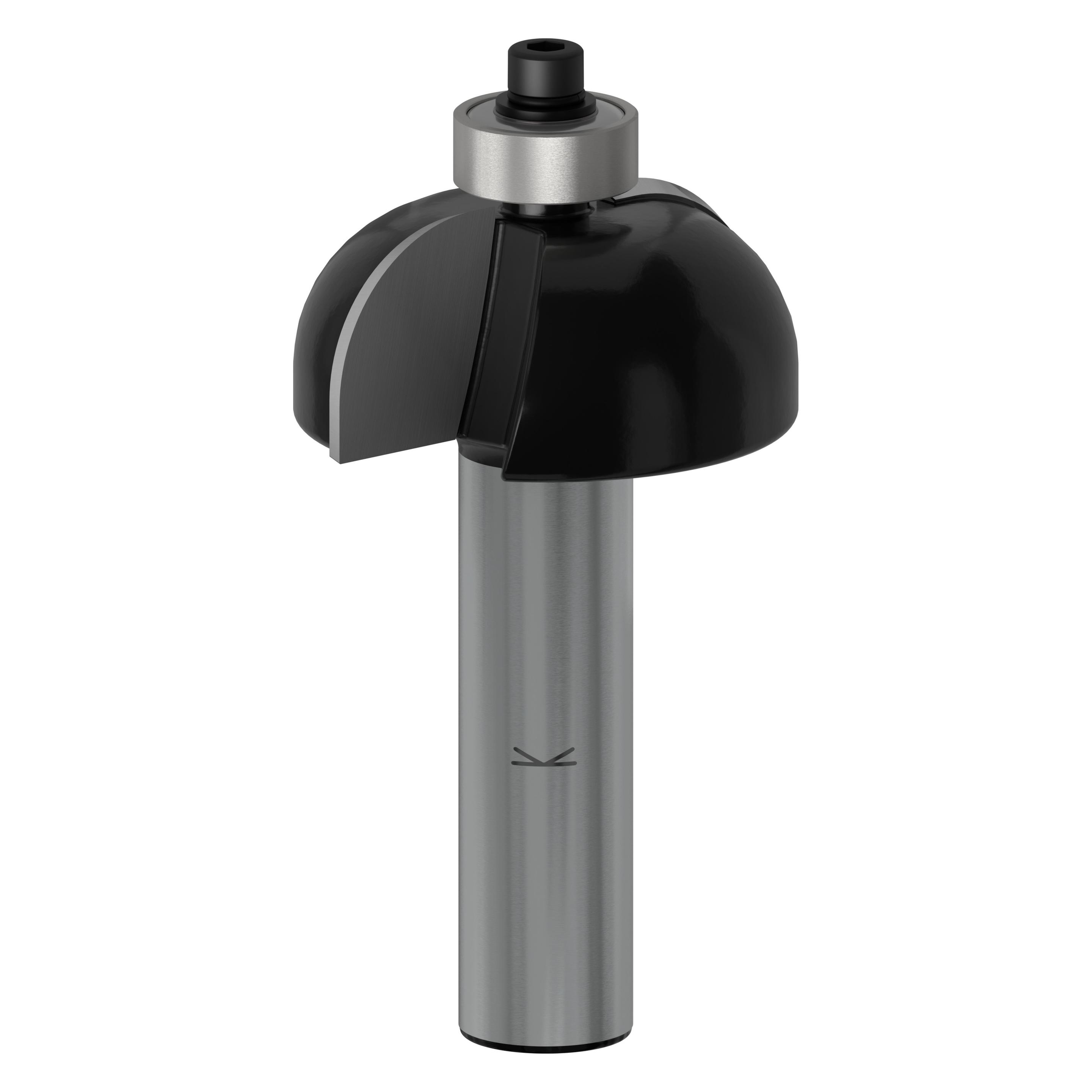 Bosch Professional Zubehör Hohlkehlenfräser, 12 mm, R1 12 mm, D 36,7 mm, L 16 mm, G 70 mm (2608628474)