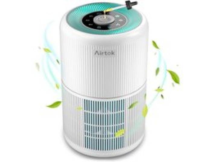 Purificateur dair - SUTEO - HEPA H13 - Éponge parfumée - 3 vitesses - Veilleuse silencieuse