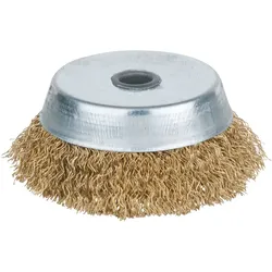 KS Tools BRONZEplus Topfbürste, Zinnbronzedraht, gewellt, Ø 85 mm - 963.9597