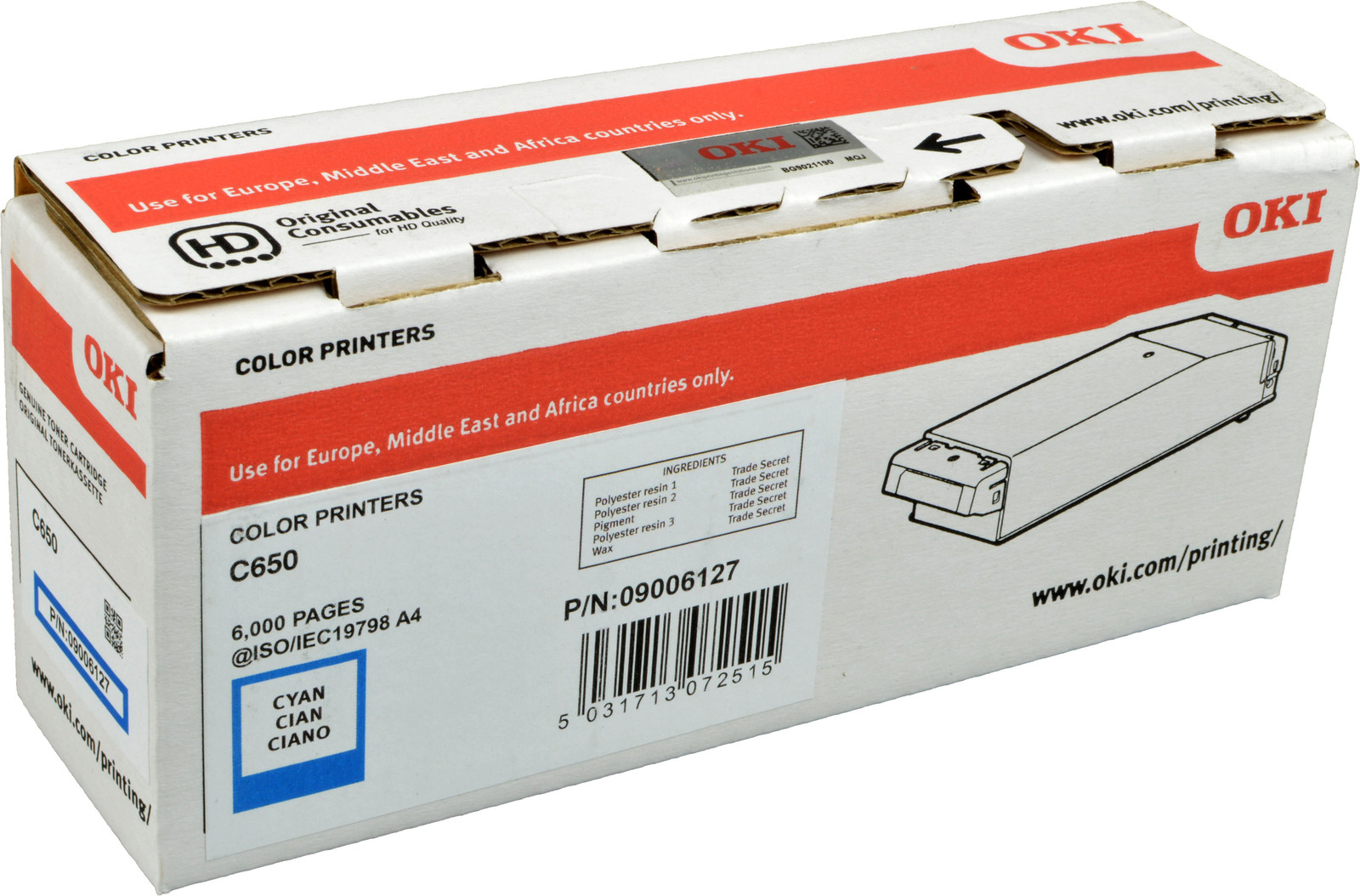 OKI 09006127 Cyan Toner
