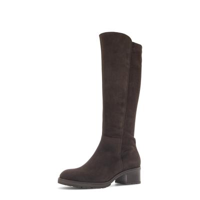 Stiefel GABOR, Damen, Gr. 37, Varioschaft, dunkelbraun, Schuhe Stiefel, Blockabsatz, Langschaftstiefel in Schuhweite G (= weit)