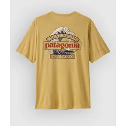 Patagonia Cap Cool Daily - Great Waves T-Shirt limestone yllw / lt ls xd Gr. L