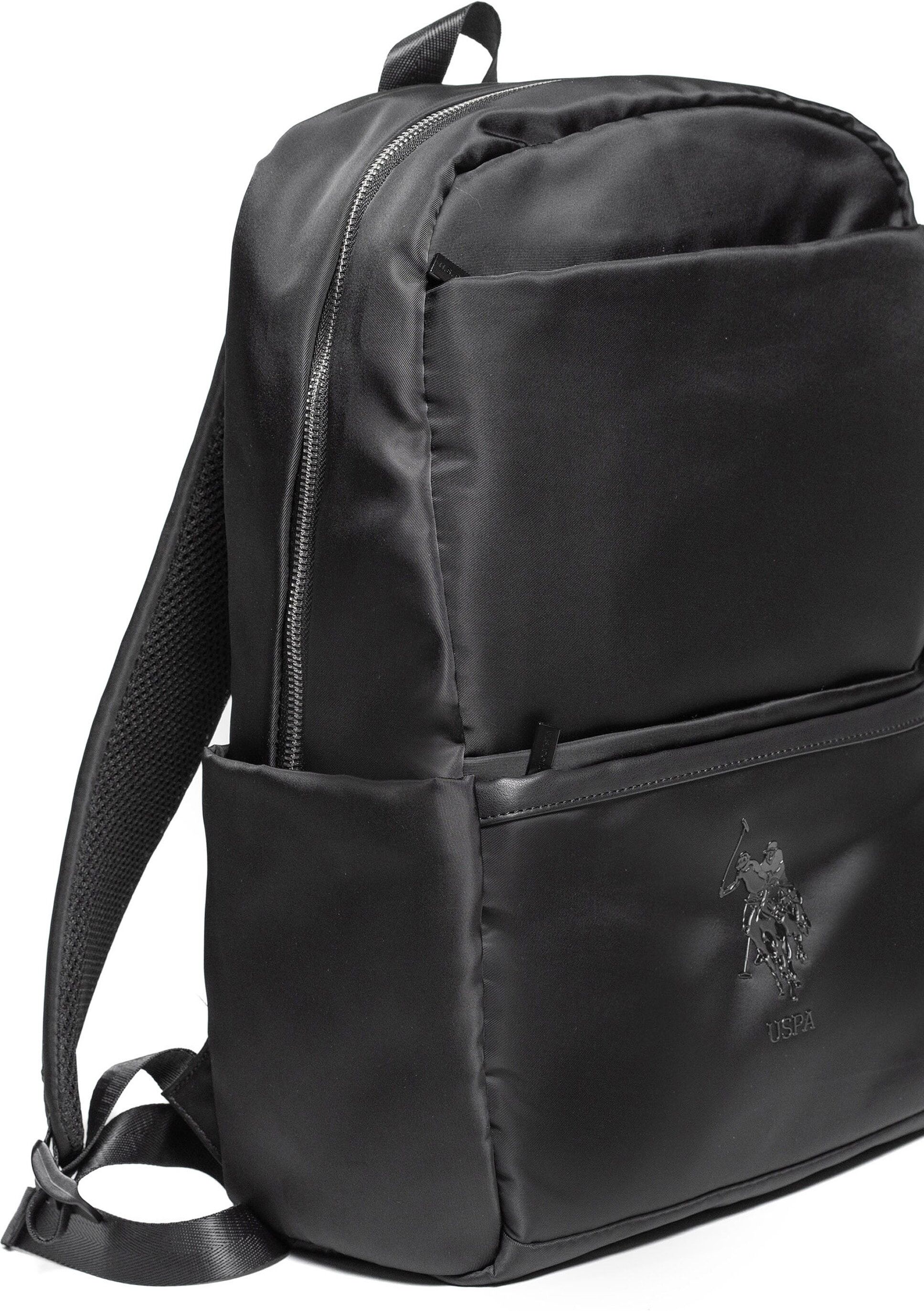 Tagesrucksack U.S. POLO ASSN. "UMPIRE BACKPACK Unisex", Gr. B/H/T: 47cm x 18cm x 32cm, onesize, schwarz, Polyester, Polyurethane, Rucksäcke, Rucksack unisex, Backpack, Reiserucksack, Outdoor, Sporttasche, Sale