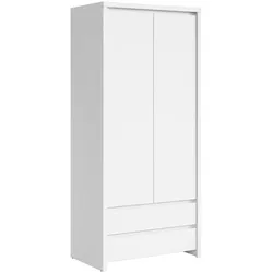 KLEIDERSCHRANK 2 Türen Soren Weiß matt