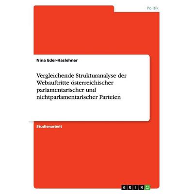 Vergleichende Strukturanalyse der Webauftritte österreichischer parlamentarischer und nichtparlamentarischer Parteien, Taschenbuch von Nina