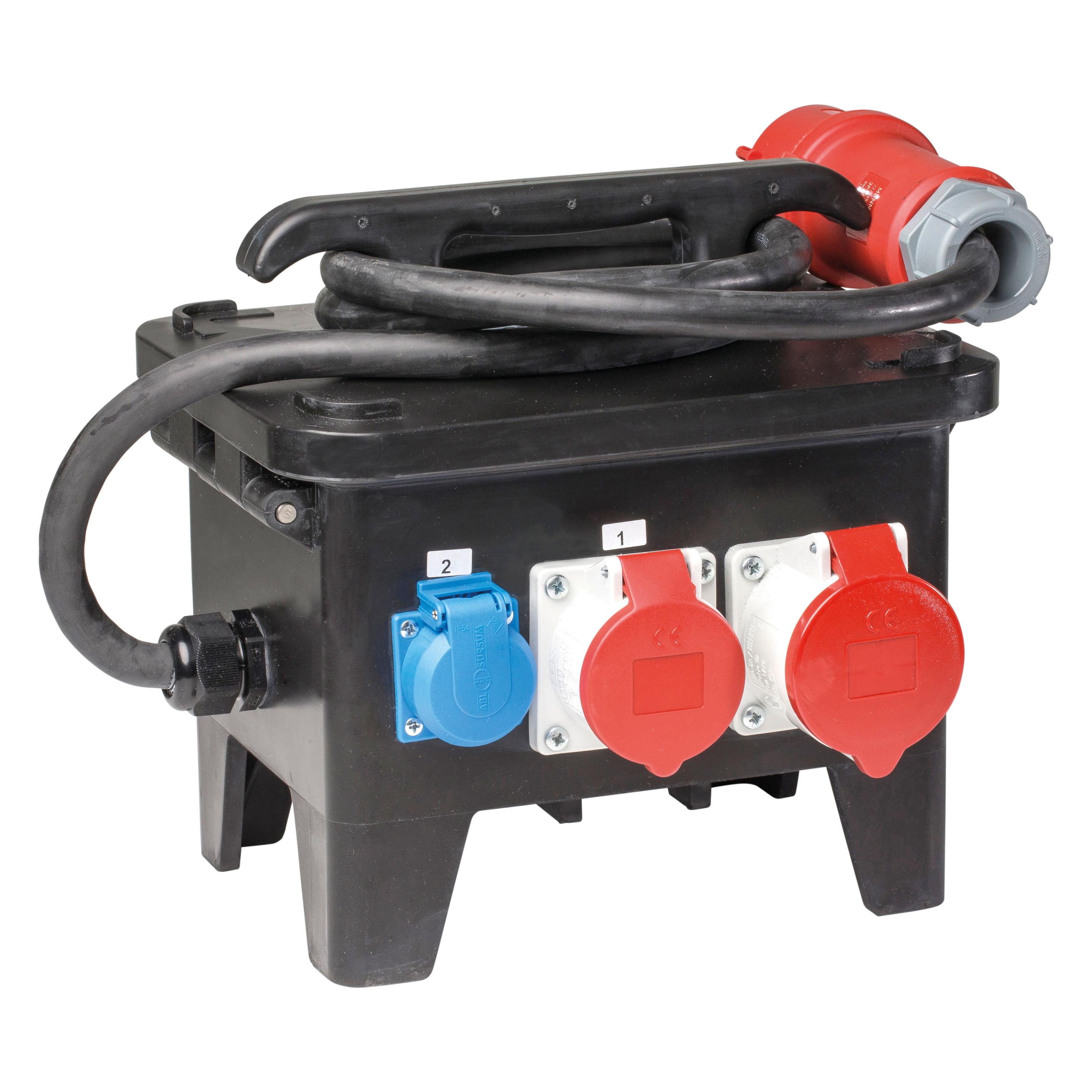 As - Schwabe Mobiler Baustellen-Stromverteiler (7x, CEE 16/5, CEE 32/5, CEE 7/3) (60552)