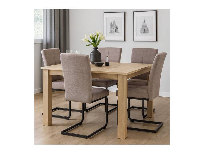 HTI-Living Freischwinger Esszimmerstuhl Kinsey Braun 4er-Set (Set), Freischwinger Schwingstuhl