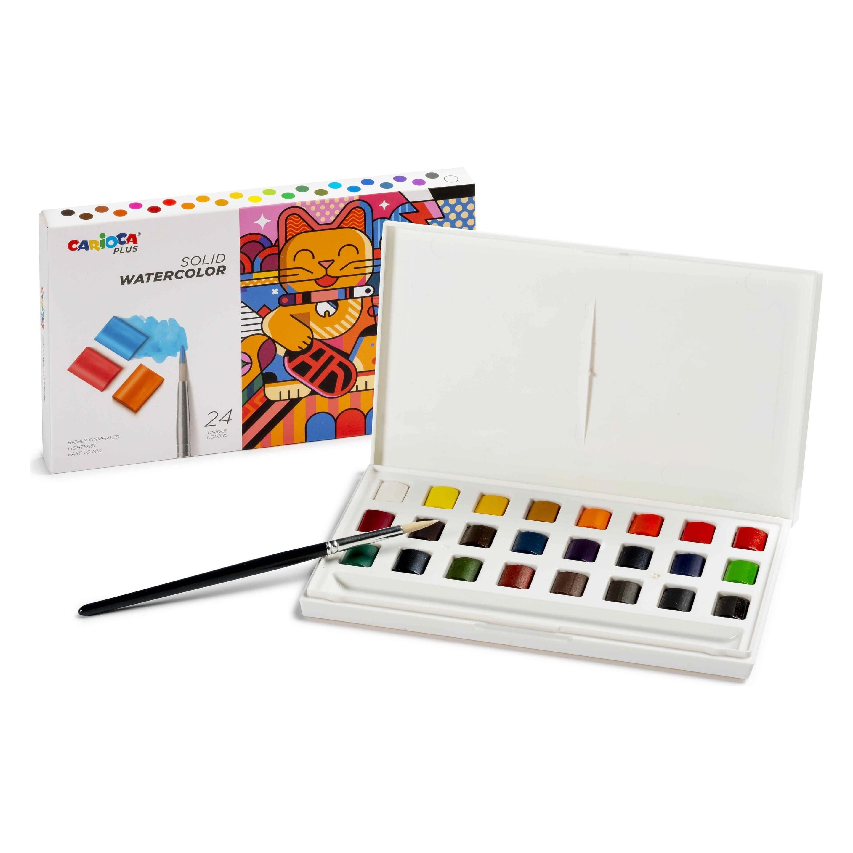 Carioca Plus - Water color set, 24 pcs (809311) (809311)