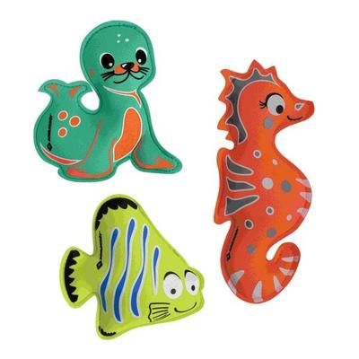 Schildkröt Neopren Tauchtiere, 3er Set Diving Animals, Seelöwe, Seepferdchen, Fisch