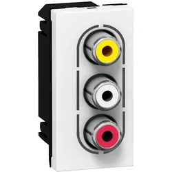 Legrand 078754 Mosaic RCA Farbe: Rot/ws/gb 1-modulig Farbe: Ultraweiß
