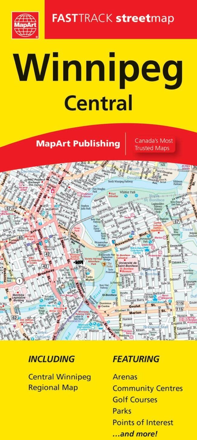 Carte plastifiée Fast Track - Winnipeg, Manitoba   Canadian Cartographics Corporation