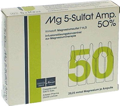 DROSSAPHARM GmbH MG 5 Sulfat Amp. 50% Infusionslösungskonzentrat 5 St 03273980