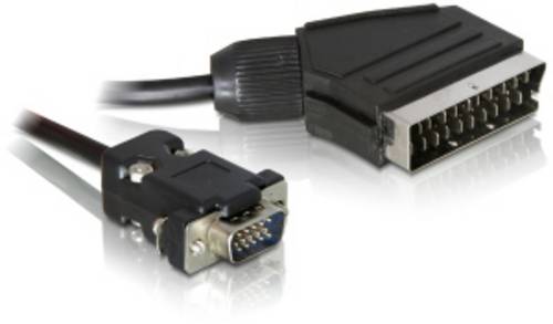 Delock SCART / VGA Video Anschlusskabel [1x SCART-Stecker - 1x VGA-Stecker] 2m Schwarz