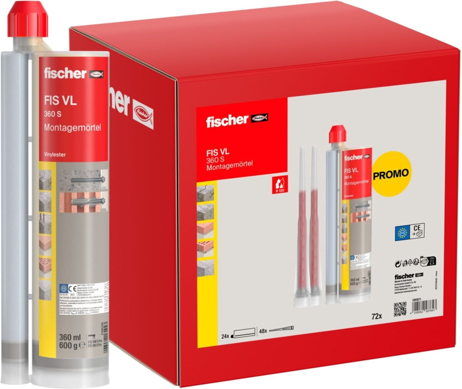 fischer Montagemörtel FIS VL 360ml S UMK (24 Stück im Karton) (580871)