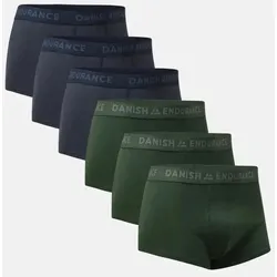 CLASSIC KURZE TRUNKS - 6-Pack - Marineblau Melange | Grün Melange - 2XL