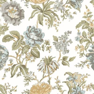 Galerie Wallcoverings Blooming Garden Collection Oriental Garden Sheen Finish Vinyl on Non-woven Wallpaper Roll