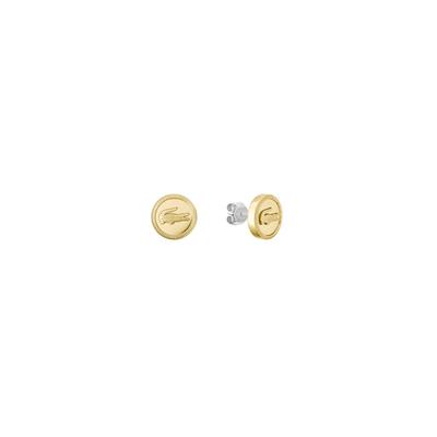 Paar Ohrstecker LACOSTE "MEMENTO", gold (gelbgoldfarben, edelstahlfarben), Ohrringe, Damen, 10mm, Edelstahl
