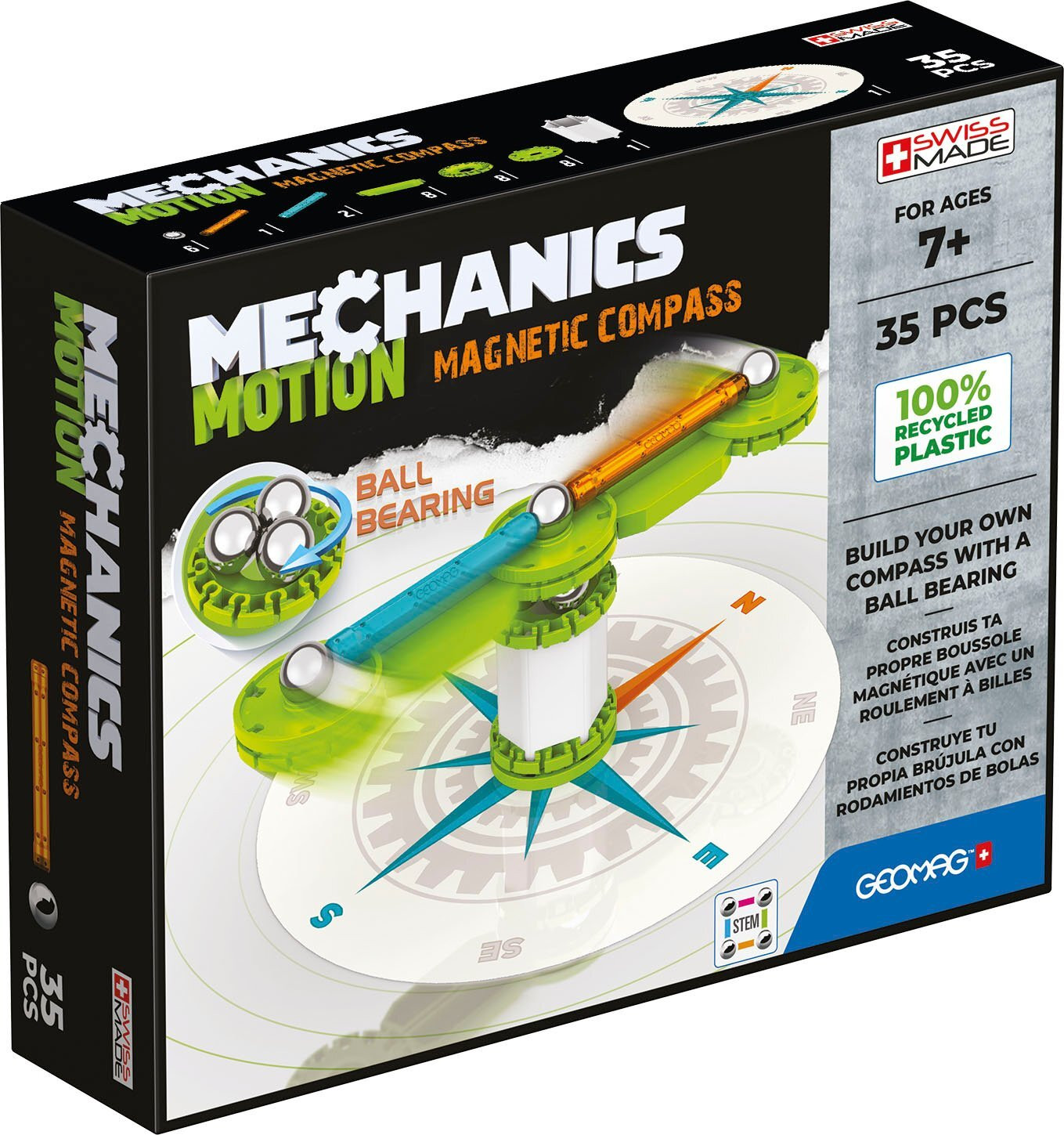 Geomag Mechanics Motion RE Kompas meerkleurig