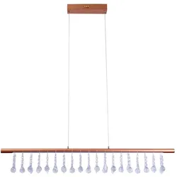 Pendelleuchte Hängelampe Esstischleuchte dimmbar LED Kristalllampe gold H 120 cm