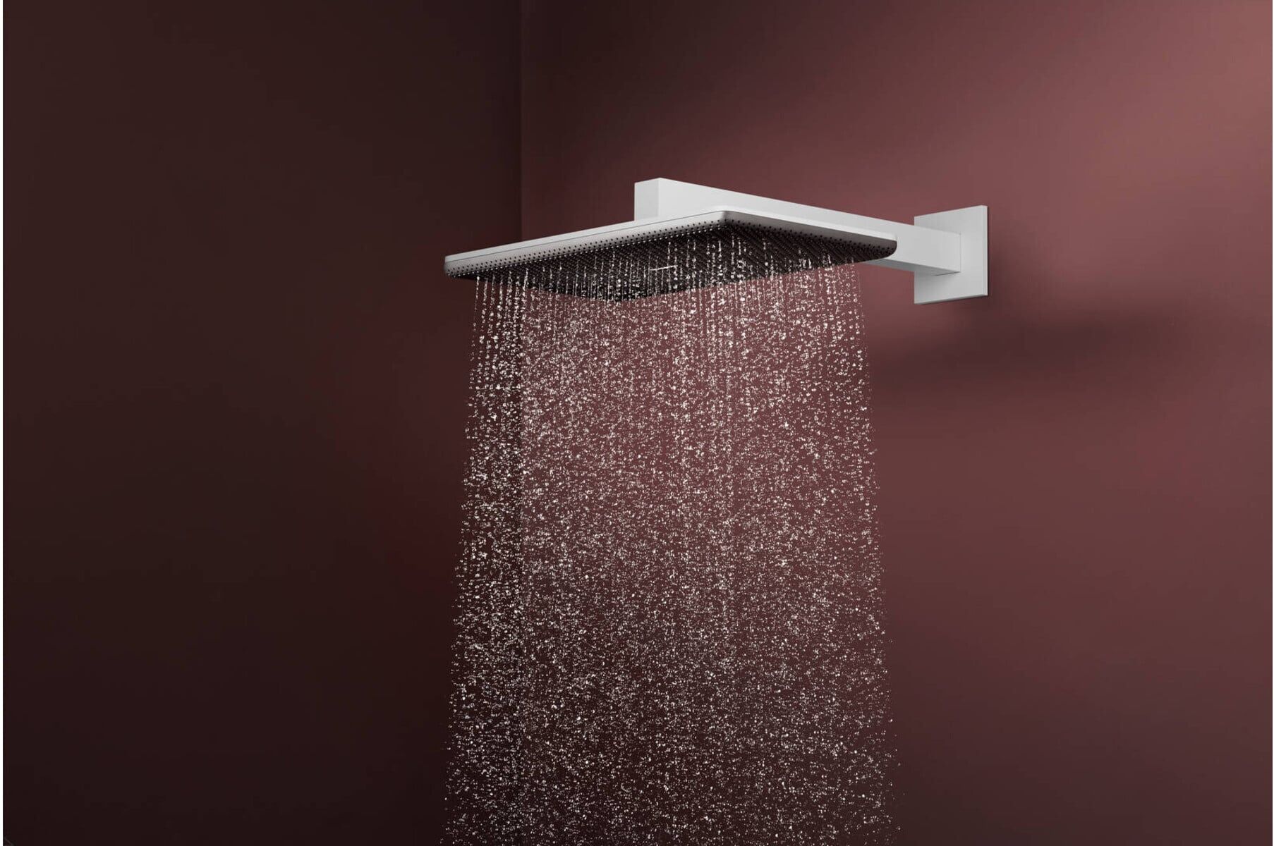 Hansgrohe Kopfbrause Raindance Alive Q 214x343mm, Mind.-Druck 0,5 bar, mattweiß (24530700)