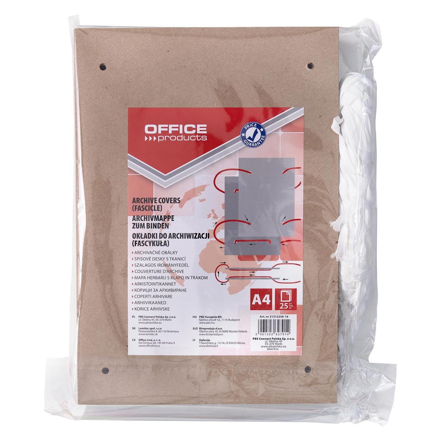 Office Products Hefter BROPRODUKTE, A4, 220x320mm, mit Band, 25Stk, braun (A4, 25x) (5901503627914)